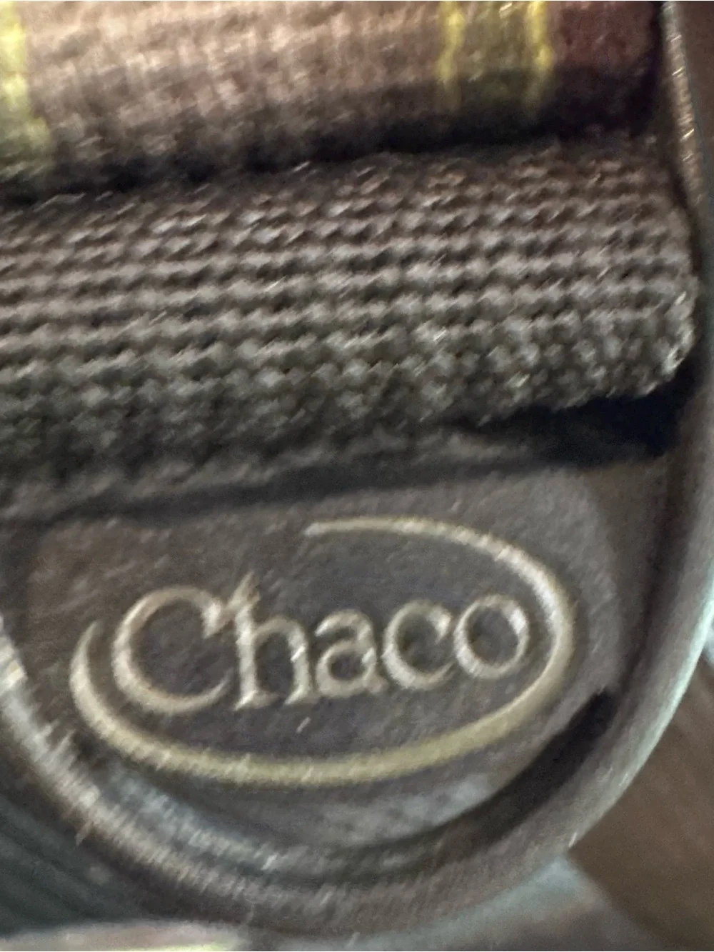 Chaco Men's Black Sandals with Olive Green Straps men’s size 8